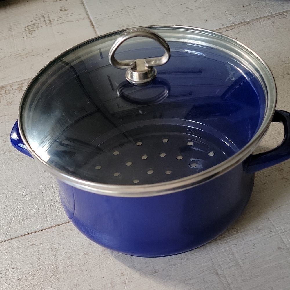 Chantal Cobalt Steamer Insert With Lid